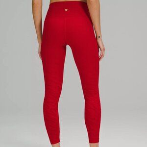 NWT LULULEMON WUNDER UNDER HIGH RISE TIGHT 25", DARK RED, 6